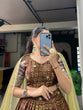 Load image into Gallery viewer, Brown Color Digital Printed Sequins And Embroider Work Chinon Indian Lehenga Choli Clothsvilla