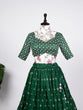 Load image into Gallery viewer, Green Color Sequins Embroidery Work Neem Silk Lehenga Choli ClothsVilla.com