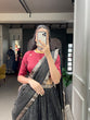 Load image into Gallery viewer, Black Color Zari Weaving Work Organza Lehenga Choli ClothsVilla.com