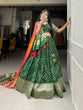 Load image into Gallery viewer, Green Color Printed With Zari Weaving Work Viscose Dola Silk Lehenga Choli Clothsvilla