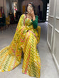 Load image into Gallery viewer, Lemon Color Zari Weaving Work Organza Saree Clothsvilla