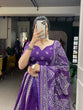 Load image into Gallery viewer, Purple Color Bandhej  Printed With Gota Patti Vaishali Silk Lehenga Choli ClothsVilla.com