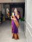 Purple Color Zari Weaving Work Narayan Pet Saree Clothsvilla