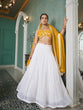 Load image into Gallery viewer, White Color Sequins Embroidery Georgette Lehenga Choli Clothsvilla