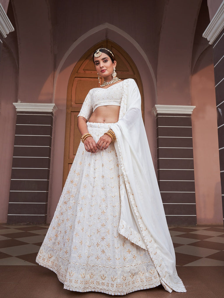 White Bridal Lehenga Designs And Ideas For Indian Wedding - K4 Fashion