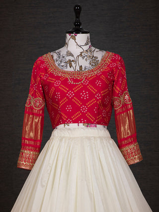 White Color Navratri Special Chaniya Choli Design Clothsvilla