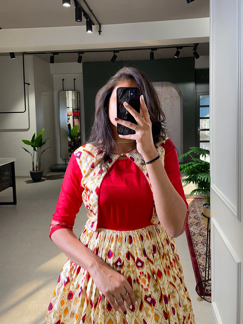 White Color Patola Paithani Printed And Foil Printed Dola Silk Dress Clothsvilla