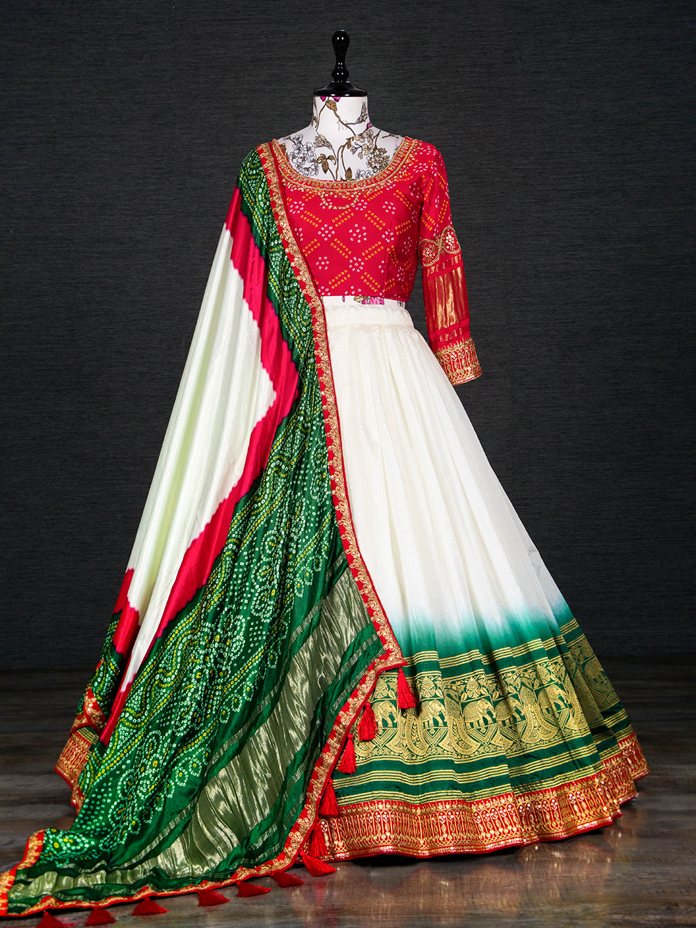 White Color Navratri Special Chaniya Choli Design Clothsvilla