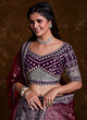 Load image into Gallery viewer, Wine Art Silk Lehenga with Elegant Thread, Zari &amp; Zarkan Work Clothsvilla