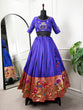 Load image into Gallery viewer, Blue Color Zari Weaving Work Jacquard Silk Lehenga Choli ClothsVilla