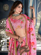 Load image into Gallery viewer, Pink Color Digital Print With Sequins Embroidery Work Crushed Chinon Lehenga Choli ClothsVilla.com