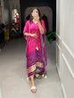 Load image into Gallery viewer, Pink Color Bandhej Printed Gaji Silk Kaftan ClothsVilla.com