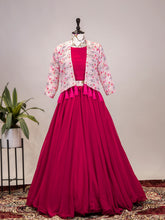 Load image into Gallery viewer, Rani Pink Color Georgette Lehenga Choli Clothsvilla