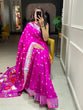 Load image into Gallery viewer, Pink Color Zari Weaving Work Pure Viscose Saree Clothsvilla
