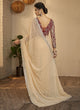 Load image into Gallery viewer, Beige Georgette Designer Saree Clothsvilla