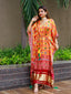 Yellow Color Bandhej Digital Print Pure Gaji Silk Kaftan Clothsvilla