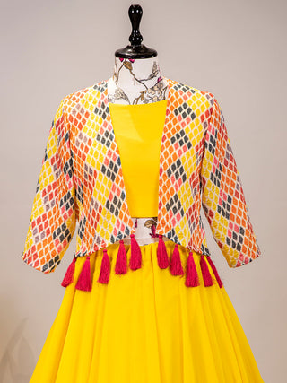 Yellow Color Georgette Lehenga Choli Clothsvilla