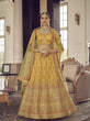 Load image into Gallery viewer, Yellow Organza Designer Lehenga Choli Clothsvilla