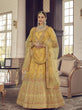Load image into Gallery viewer, Yellow Organza Designer Lehenga Choli Clothsvilla