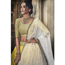 Load image into Gallery viewer, Yellow Sequins Embroidered Net Lehenga Choli Clothsvilla